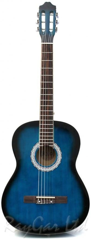 guitarra clásica de tamaño completo 4-4, incluye funda, correa, púa, afinador